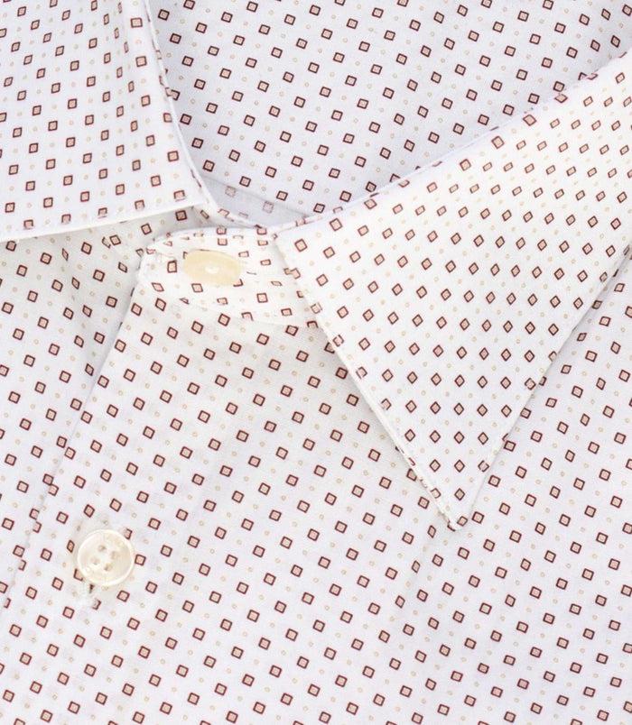 Izac Chemise à Imprimé Micro Motifs Blanc
