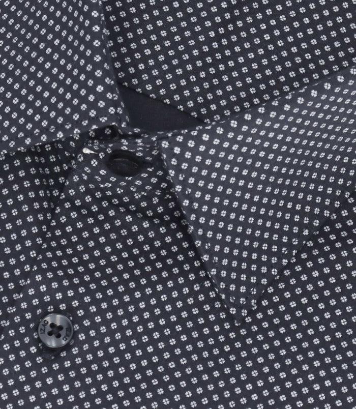 Izac Chemise à Imprimé Micro Motifs Marine MARCEAU