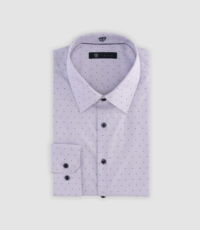 Izac Chemise à Imprimé Micro Motifs Parme MARLOW