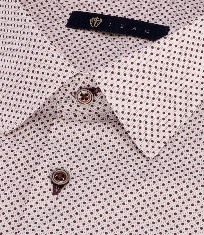 Izac Chemise à Imprimé Pois Bordeaux PARKER