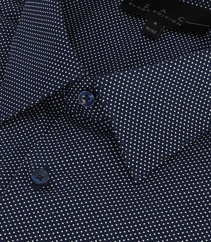 Izac Chemise à Imprimé Pois Marine PATRICE