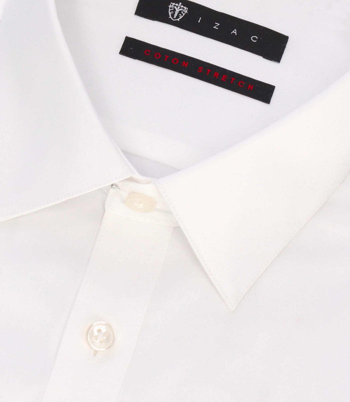 Izac Chemise à Manches Courtes Blanche