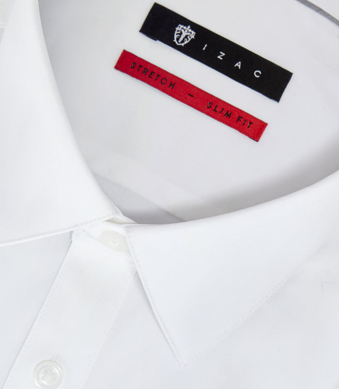 Izac Chemise à Manches Courtes Blanche "Mange"