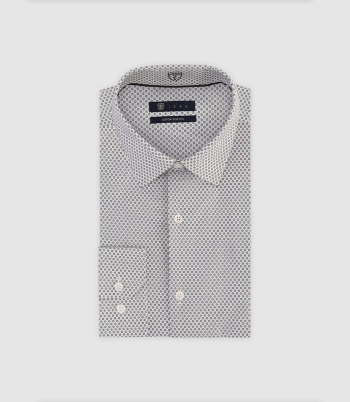 izac Chemise à micro motifs noire