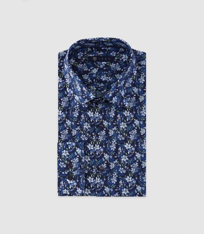 izac Chemise à motifs marine