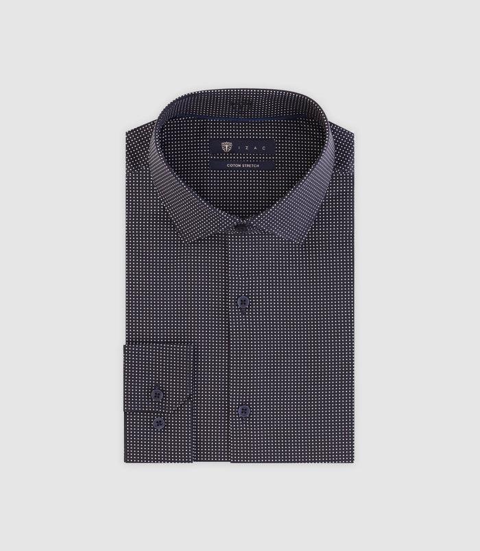 izac Chemise à pois marine