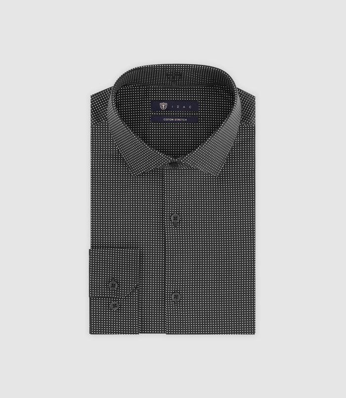 izac Chemise à pois noire
