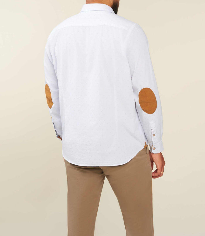 Izac Chemise à Rayures Blanche Et Camel JULESBT