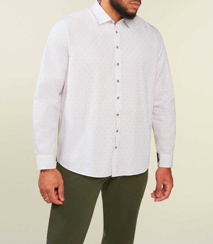 Izac Chemise à Rayures Blanche Et Kaki JULESBT