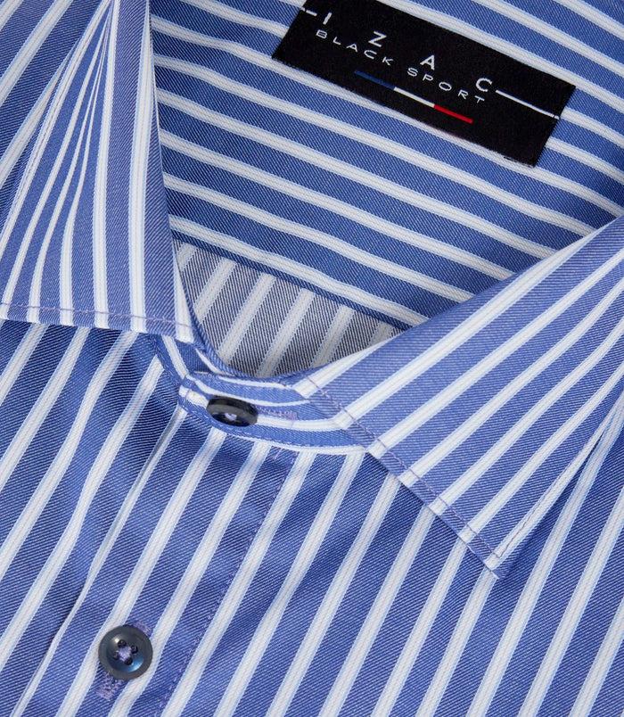 Izac Chemise à Rayures Bleu Ciel "Mayol"