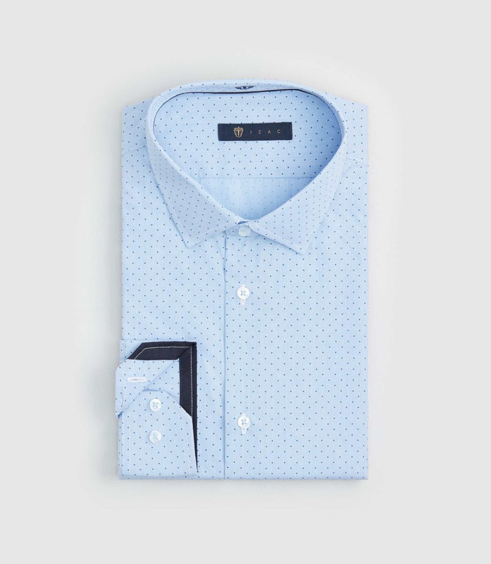 Izac Chemise à Rayures Bleu Ciel "Sicile"