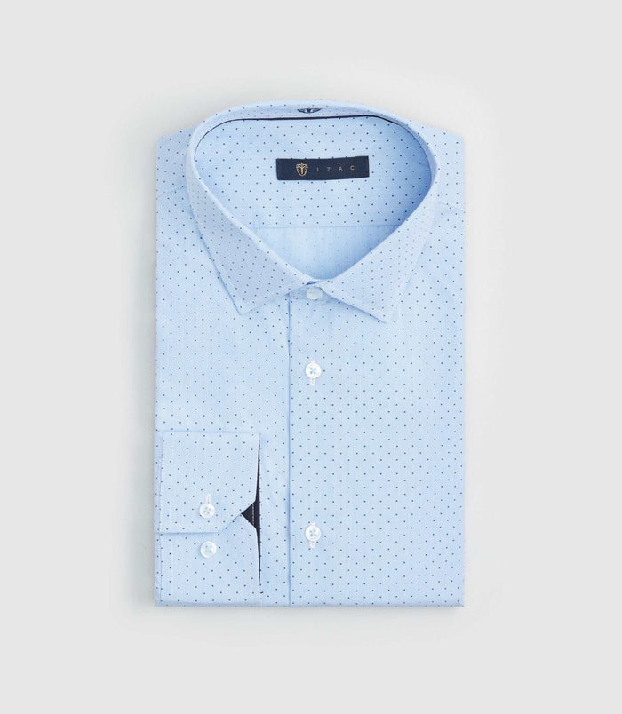 izac Chemise à rayures bleu ciel "Sicile"