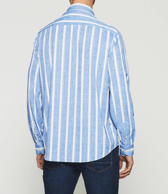 Izac Chemise à Rayures Bleu KYLE