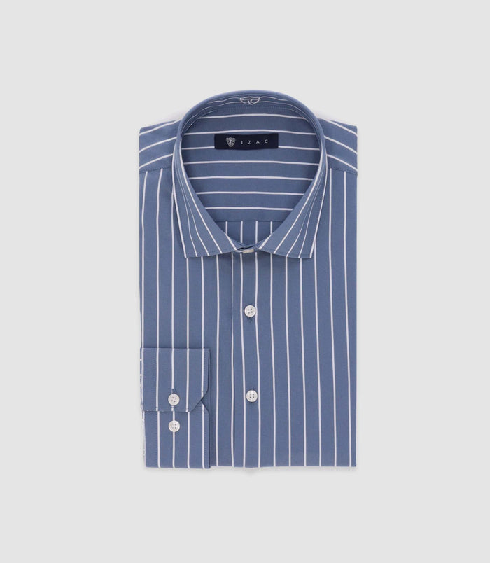 izac Chemise à rayures indigo