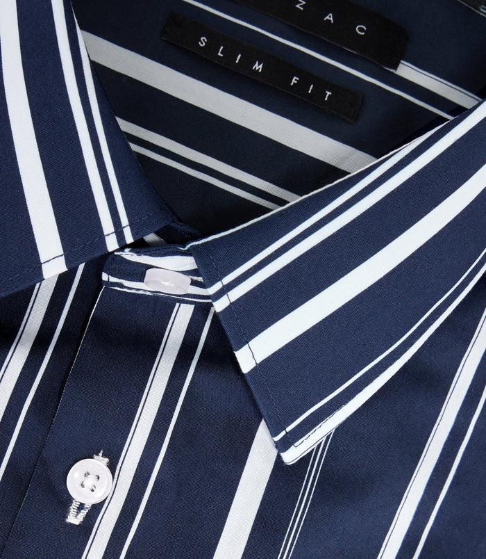 Izac Chemise à Rayures Marine Et Blanche "Manil"