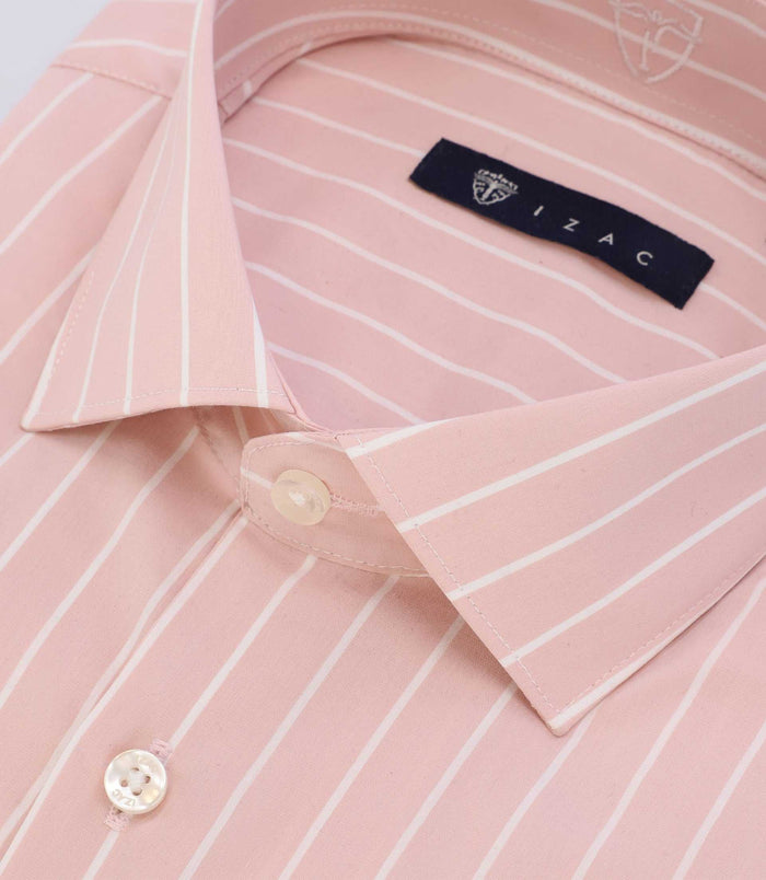 Izac Chemise à Rayures Rose