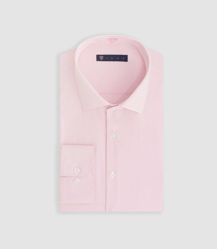 Izac Chemise à Rayures Rose "Max"