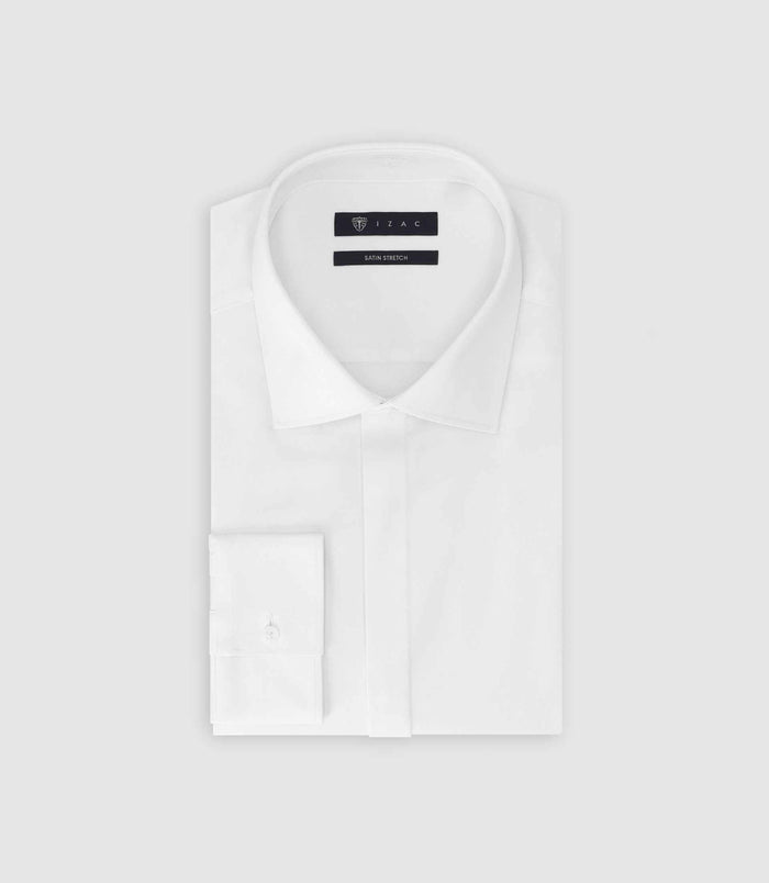izac Chemise ajustée blanche