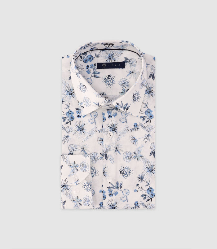 izac Chemise ajustée blanche