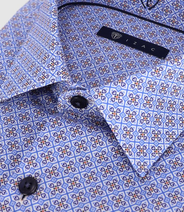 Izac Chemise Ajustée Bleue