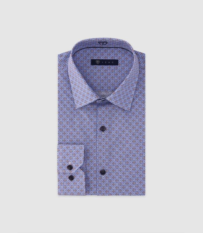 izac Chemise ajustée bleue