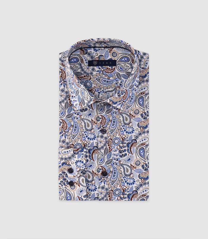 izac Chemise ajustée bleue