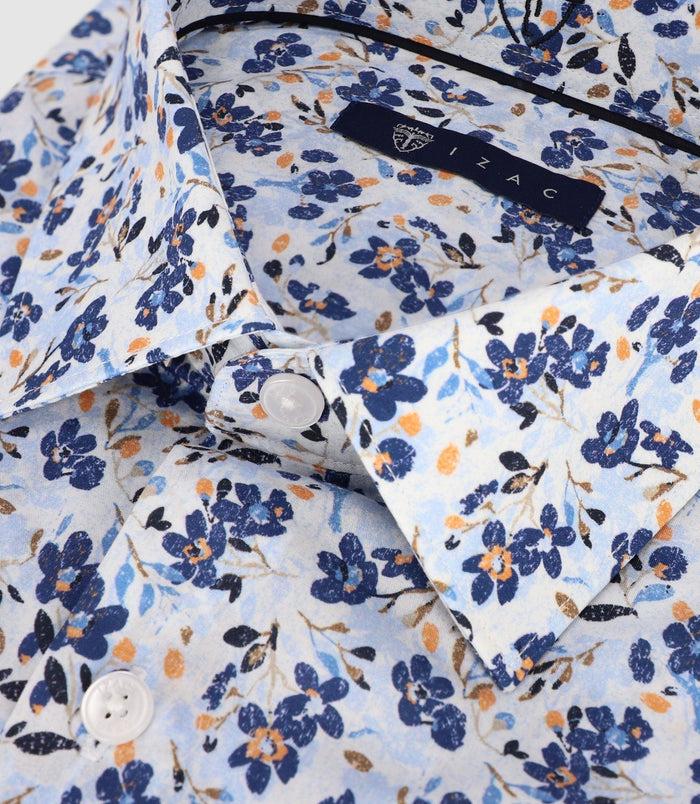 Izac Chemise Ajustée Imprimée Ciel