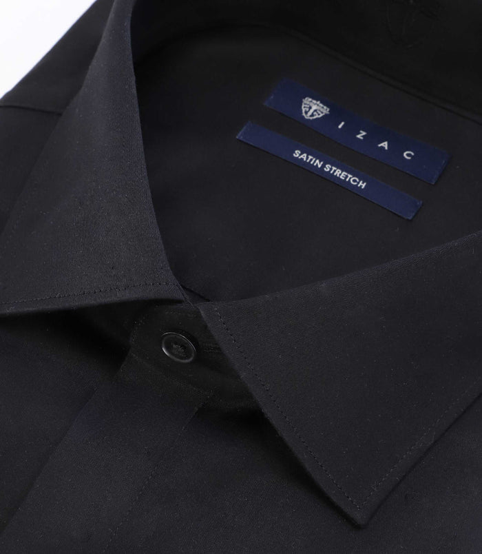 Izac Chemise Ajustée Noire