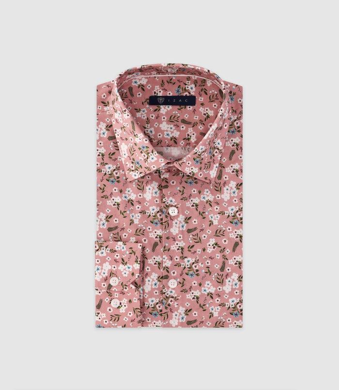 izac Chemise ajustée rose