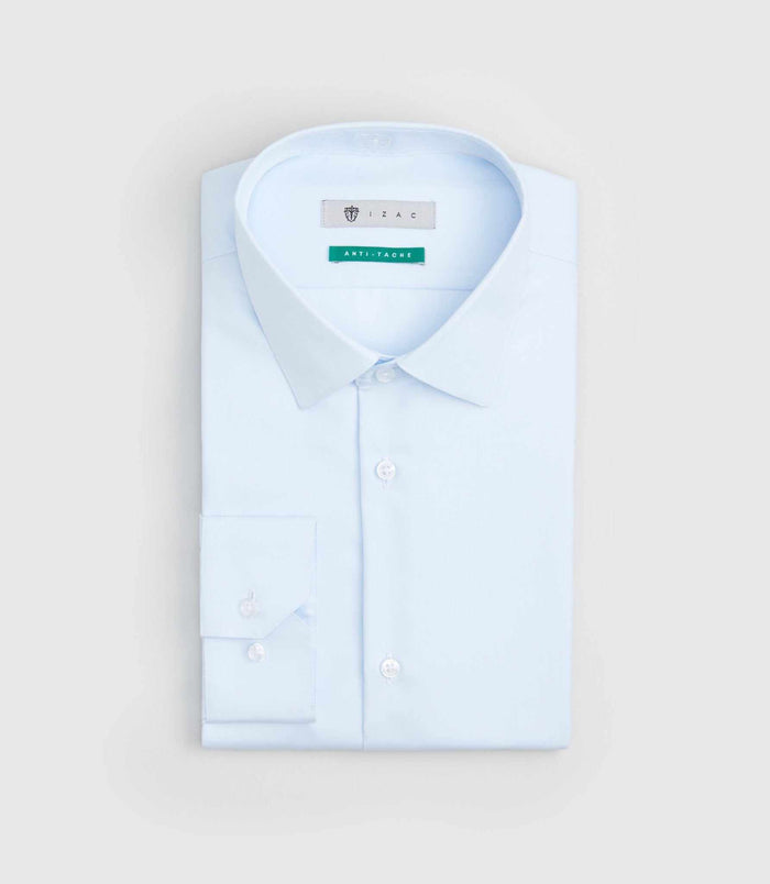 izac Chemise anti-tâche bleu ciel "Silence"