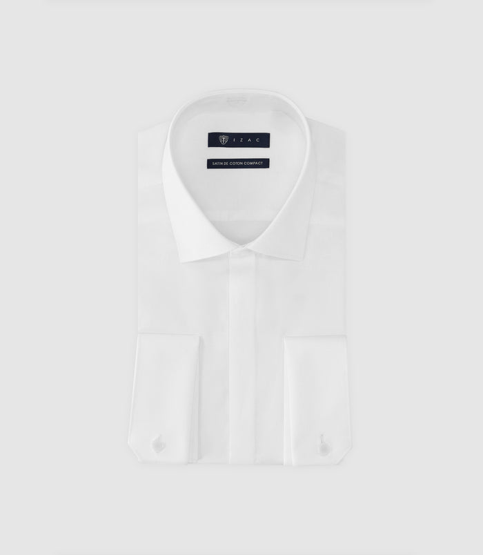 izac Chemise avec bouton gravé blanche