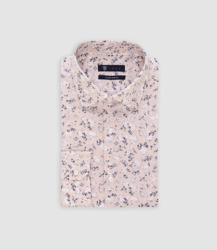izac Chemise avec broderie imprimée rose