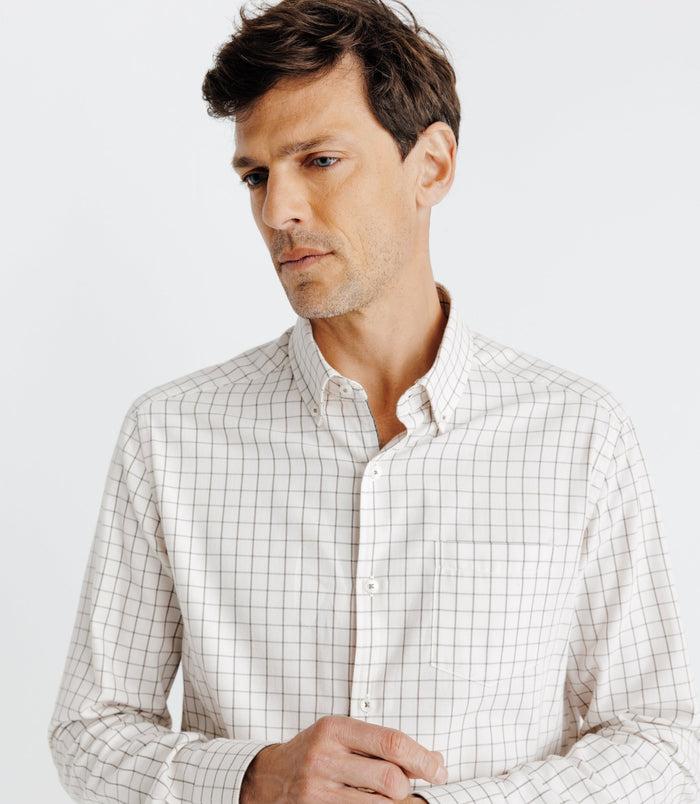 Izac Chemise Avec Carreaux Beige