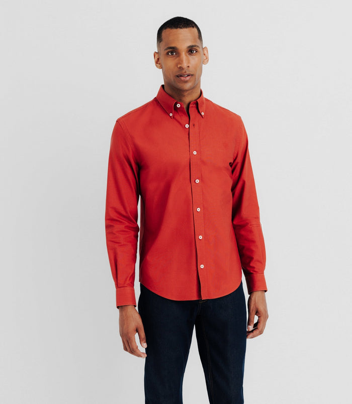 Izac Chemise Avec Col Boutonné Orange