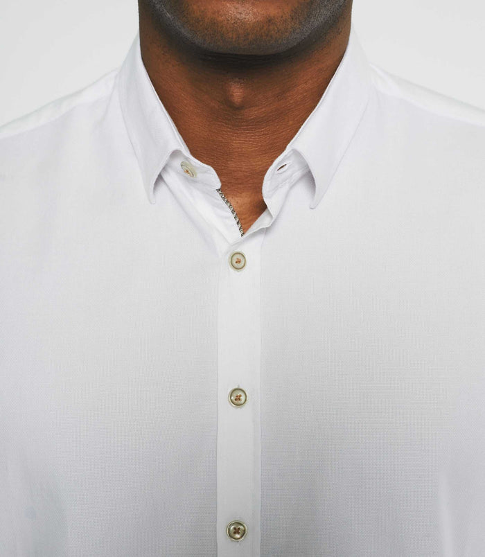 Izac Chemise Avec Coudière Blanche JADE