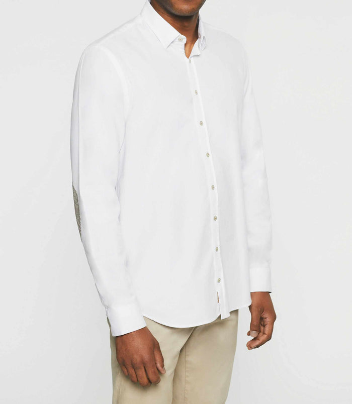 Izac Chemise Avec Coudière Blanche JADE