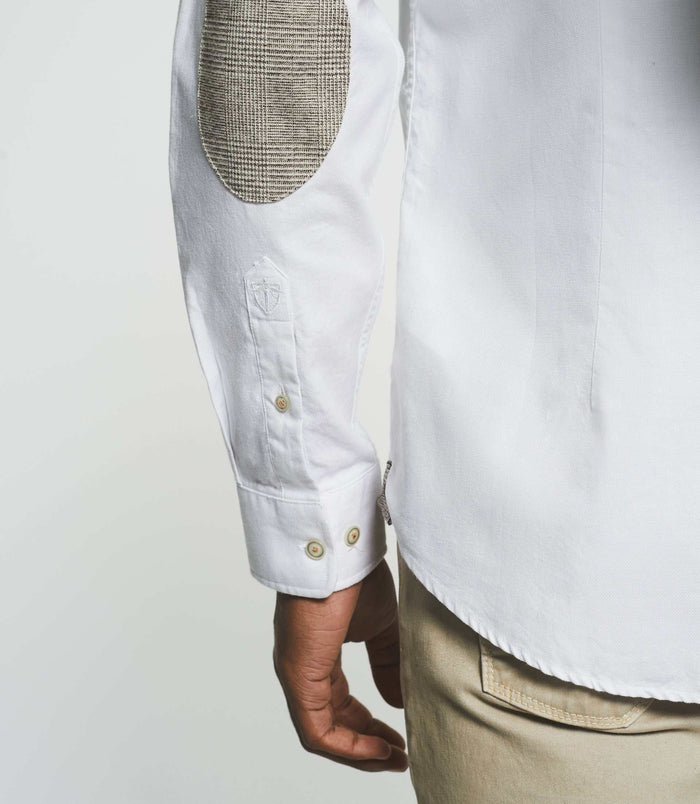 Izac Chemise Avec Coudière Blanche JADE