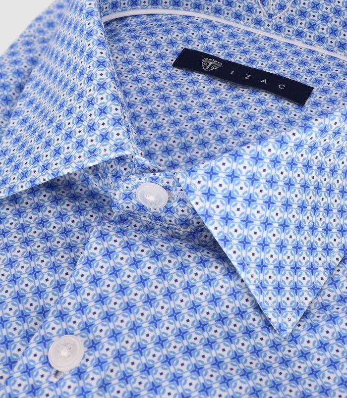 Izac Chemise Avec Imprimés Bleue