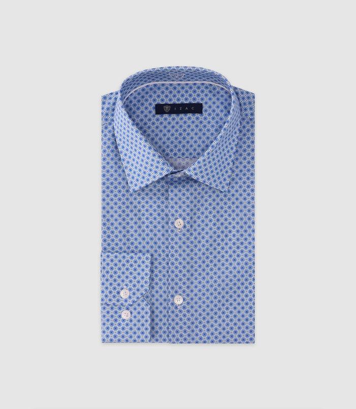 izac Chemise avec imprimés bleue