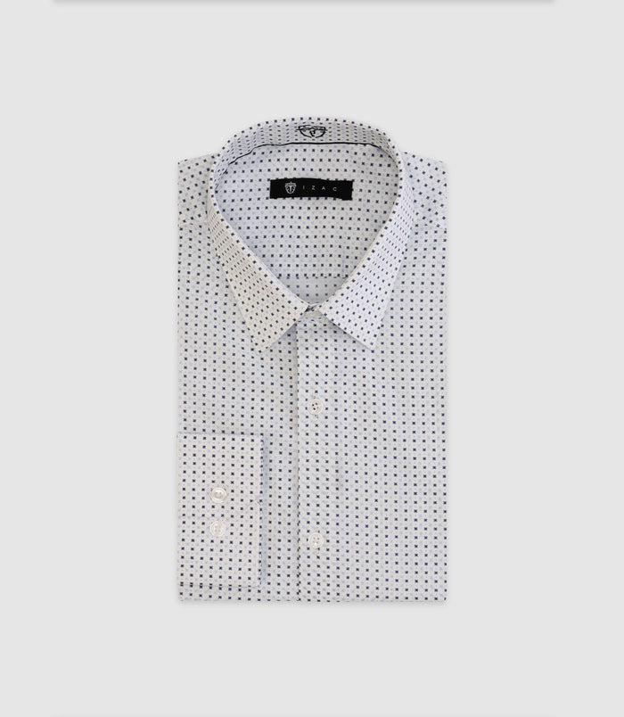 izac Chemise avec micro motifs blanche