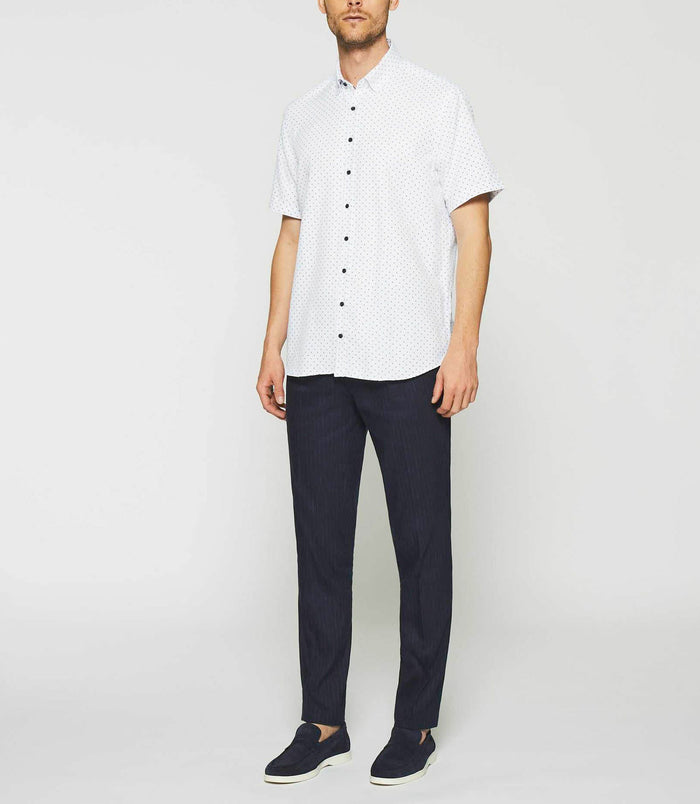 izac Chemise blanche et bleu KEDDY