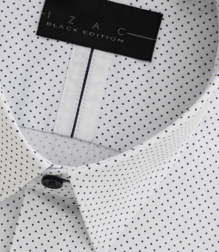 Izac Chemise Blanche Imprimée à Pois "Baki"