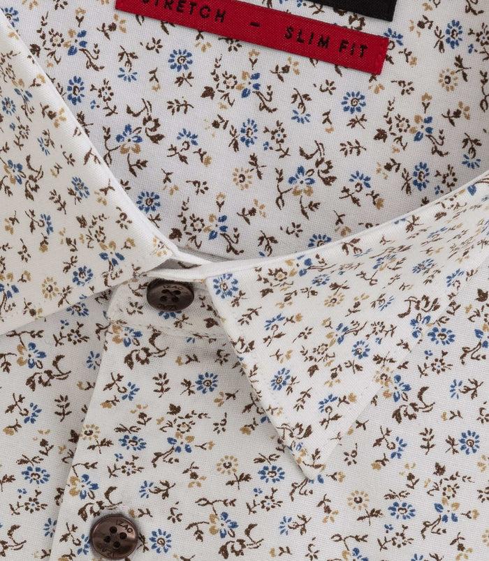 Izac Chemise Blanche Imprimée "Basile"