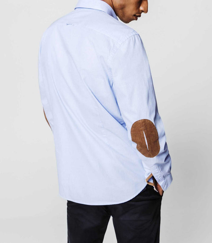 Izac Chemise Bleu Ciel Coudières