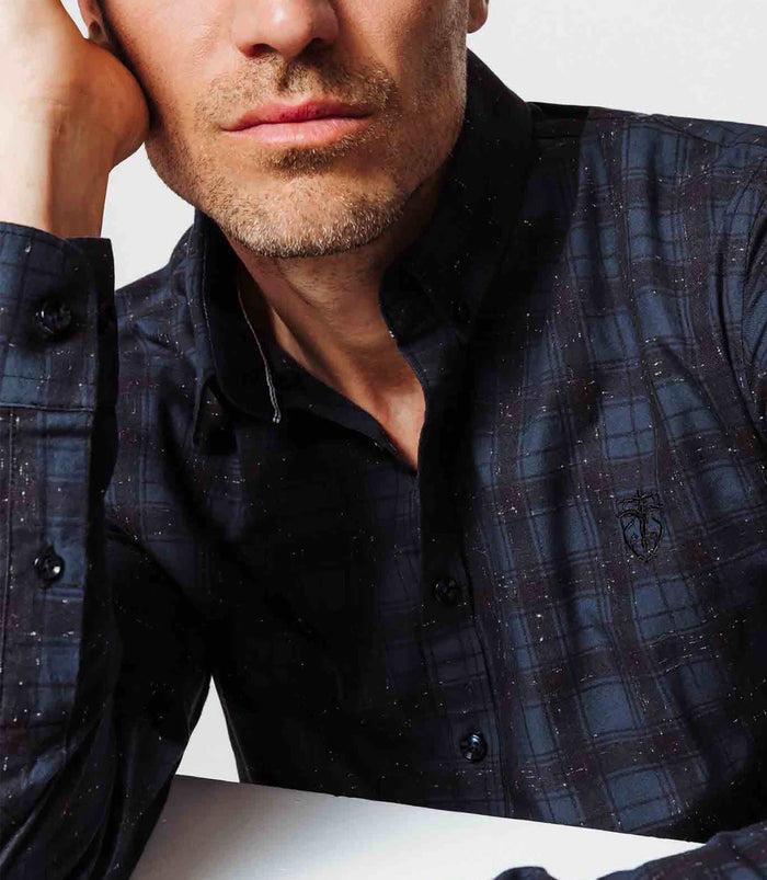 Izac Chemise Carreaux Bleus