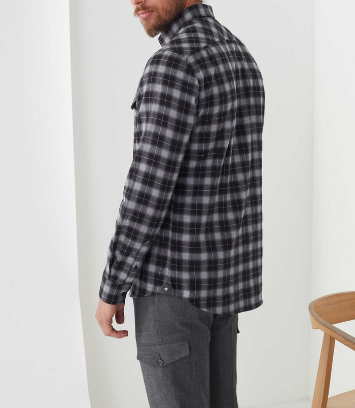 Izac Chemise Casual à Carreaux Gris "Archy"