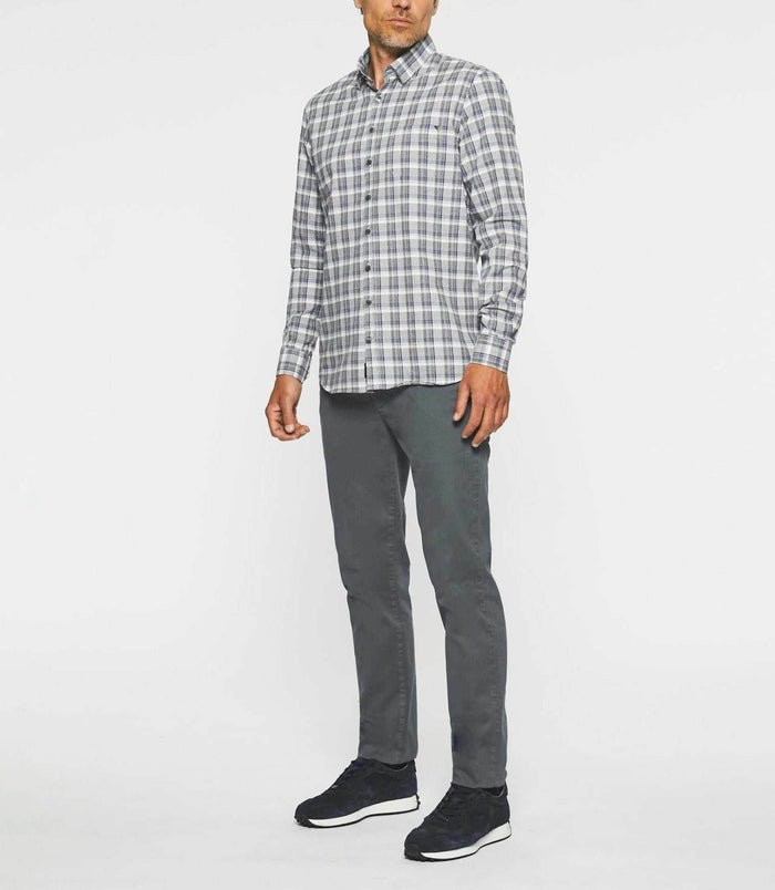 Izac Chemise Casual à Carreaux Gris JELLY