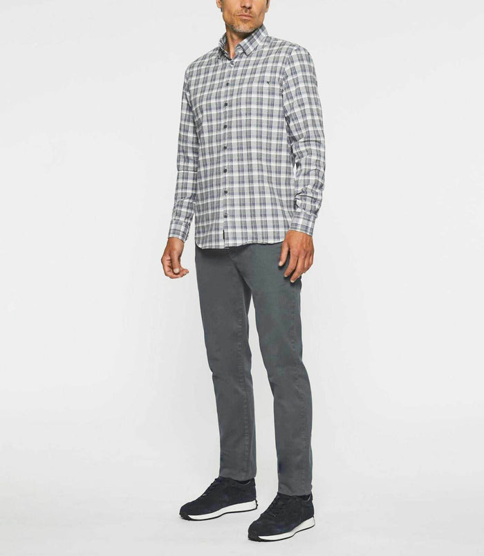 izac Chemise casual à carreaux gris JELLY