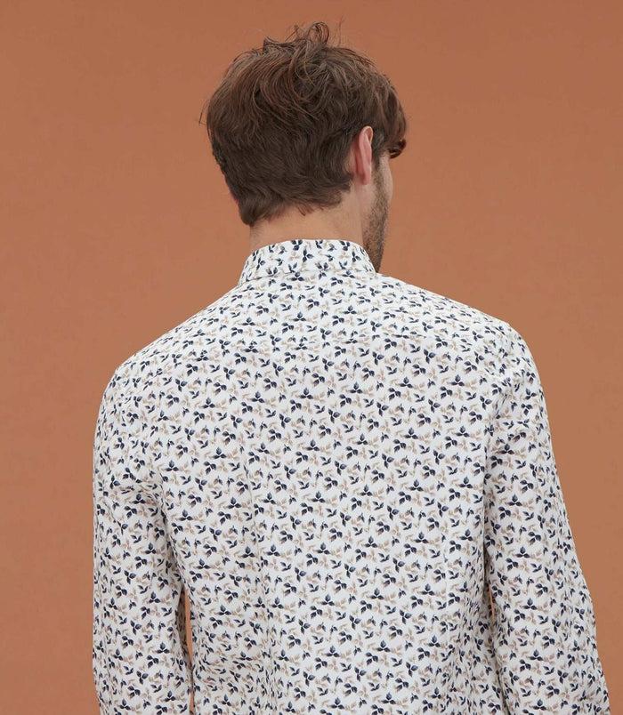 Izac Chemise Casual à Imprimé Beige "Mae"