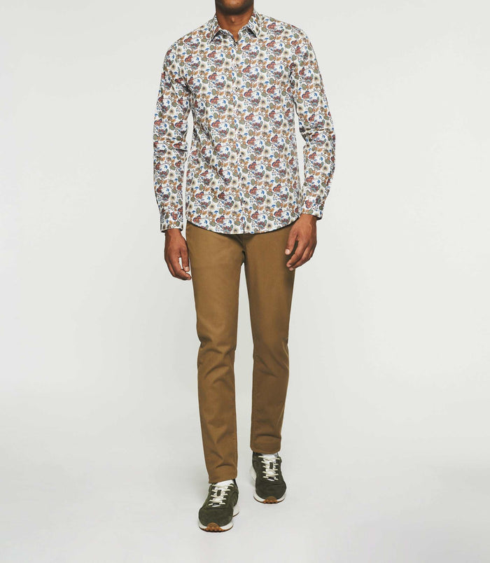 Izac Chemise Casual à Imprimé écru JALICE
